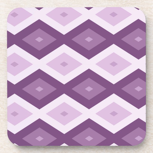 Purple diamond pattern coaster (Front)