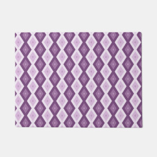 Purple diamond pattern doormat