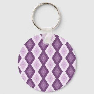 Purple diamond pattern key ring