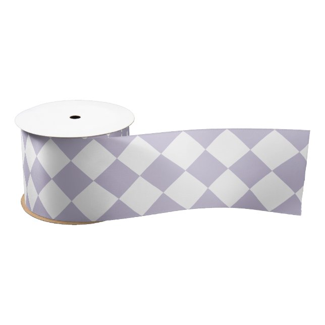 Purple Diamond Pattern Satin Ribbon (Spool)