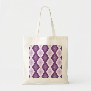 Purple diamond pattern tote bag