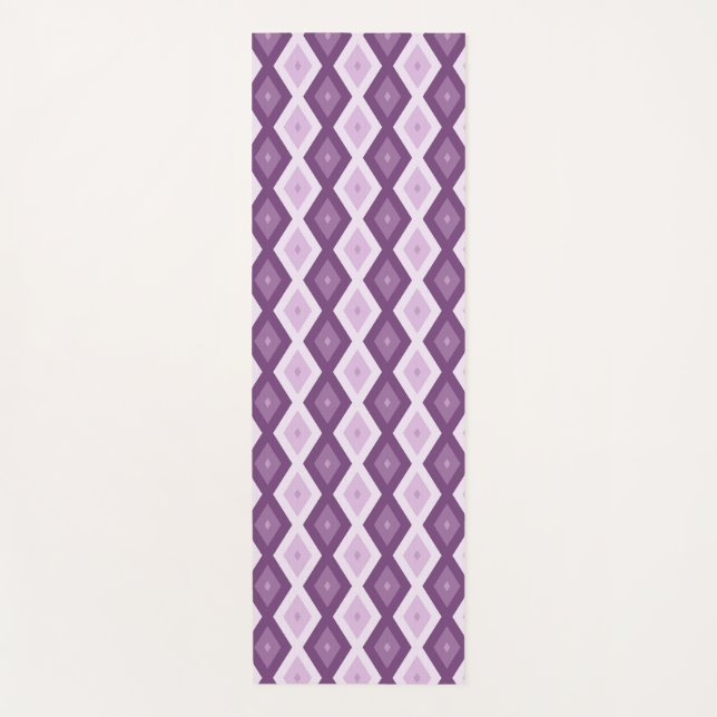 Purple diamond pattern yoga mat (Front)