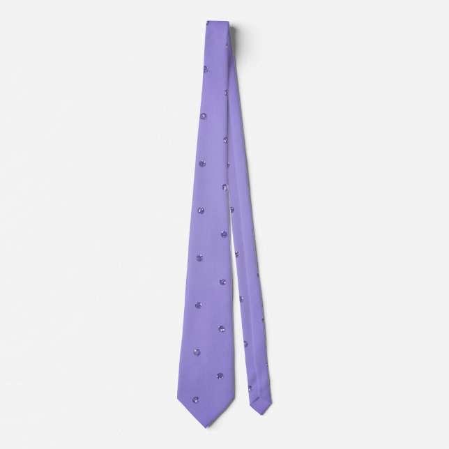 purple diamond studs tie (Front)