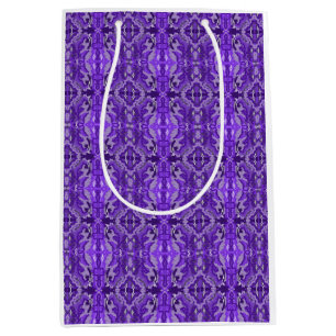 Purple Diamond-y Abstract Pattern Medium Gift Bag