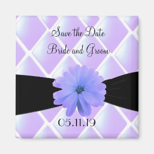 Purple Diamonds and Flower Magnet