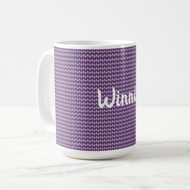 Purple diamonds coffee mug (Front Left)