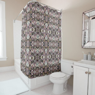 Purple Diamonds Mid Century Modern Shower Curtain