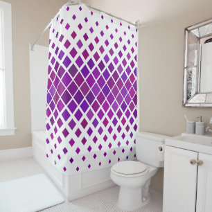 purple diamonds shower curtain