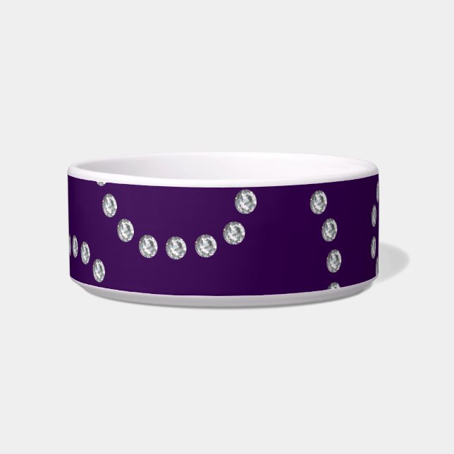 Purple diamonds swirls bowl (Left)