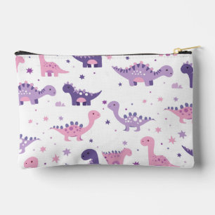 Purple Dinosaur Pencil Case for Girls  Accessory Pouch
