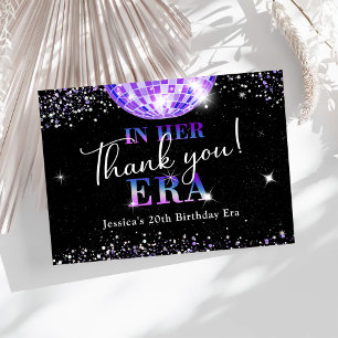 Purple Disco Ball In My Birthday Era Thank You Card