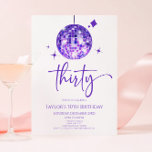Purple Disco Ball Thirty 30th Birthday Party Invitation<br><div class="desc">This is a Purple Disco Ball Thirty 30th Birthday Party Invitation!</div>