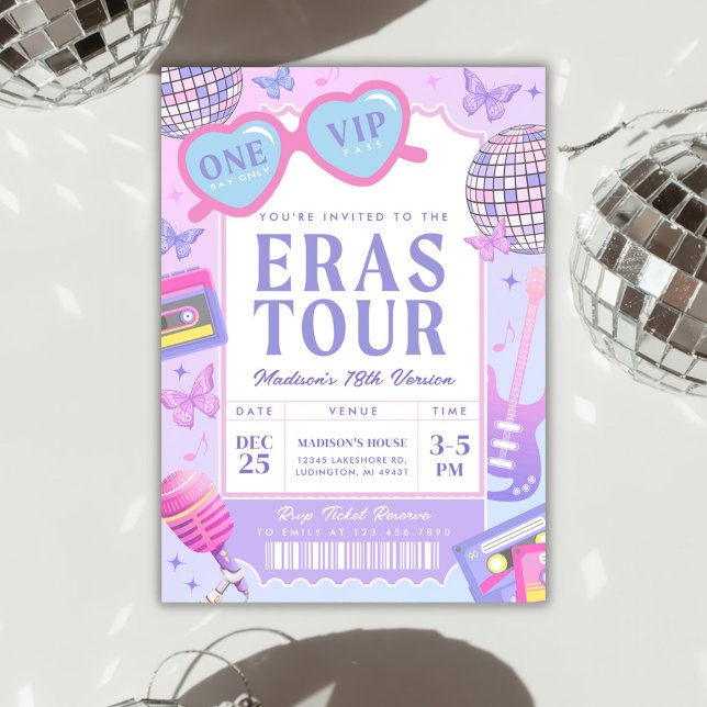 Purple Disco In My Birthday Era Birthday Invitation (Creator Uploaded)