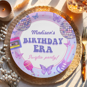 Purple Disco In My Birthday Era Birthday Paper Plate