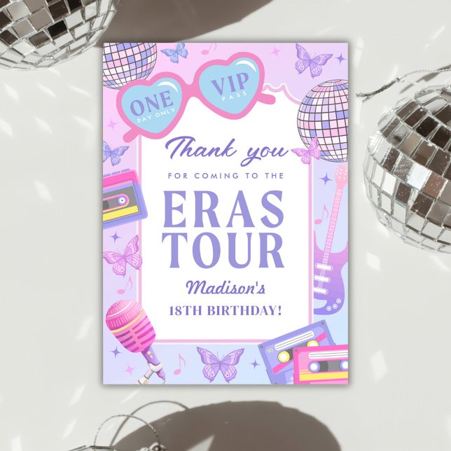 Purple Disco In My Birthday Era Birthday Thank You Card (Creator Uploaded)