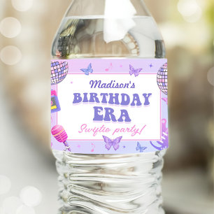 Purple Disco In My Birthday Era Birthday Water Bottle Label
