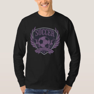 Purple Distressed Life s About Goals Soccer Player T-Shirt