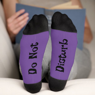 Purple Do Not Disturb Socks