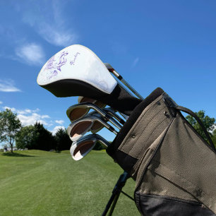 Purple Dolphin Personalised Golf Head Cover