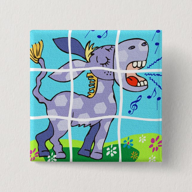 PURPLE DONKEY BUTTON (Front)