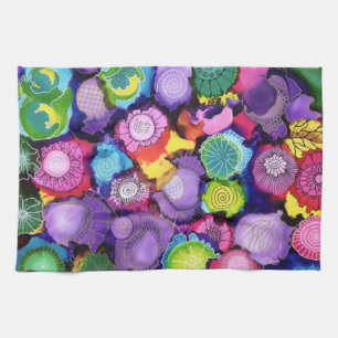 Purple Doodle Kitchen Towel