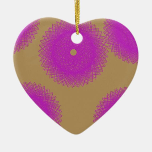 purple dot ceramic tree decoration (Front)
