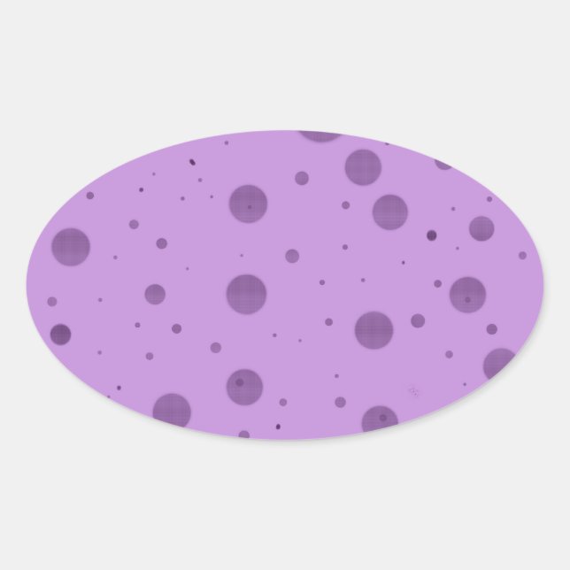 Purple Dot Chaos Oval Sticker (Front)