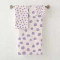 Purple Dots Preppy Modern Animal Print Spots