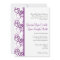 Purple Double Hearts Swirls Wedding Invitations