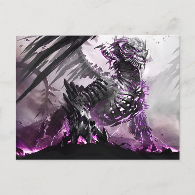 Purple Dragon 5 Postcard | Fantasy Art Greeting (Front)