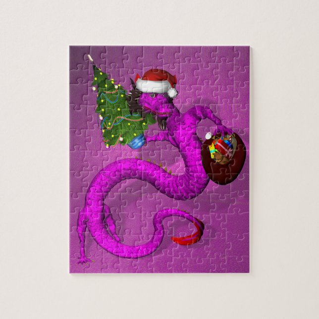 Purple Dragon 8x10 Jigsaw Puzzle (Vertical)