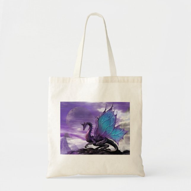 Purple Dragon Bag | Fantasy-Inspired Tote  (Front)
