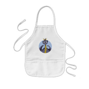 Purple dragon cartoon  kids apron