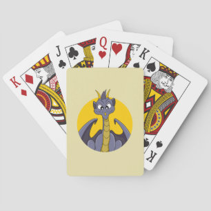 Purple dragon cartoon playing cards