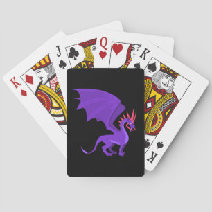 Purple dragon cartoon playing cards