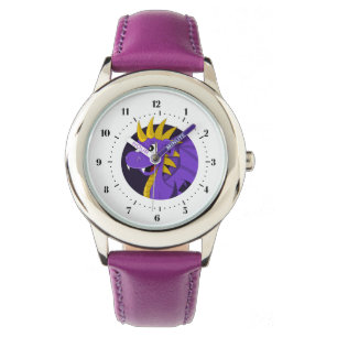 Purple dragon cartoon watch