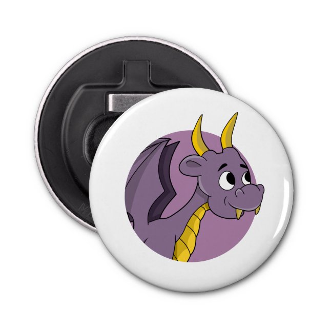Purple dragon cartoonl bottle opener (Front)