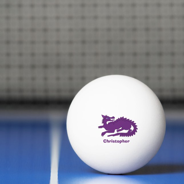 Purple Dragon Design Ping Pong Ball (Net)