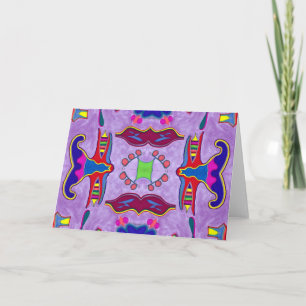 Purple Dragon Greeting Card