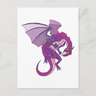 purple dragon postcard