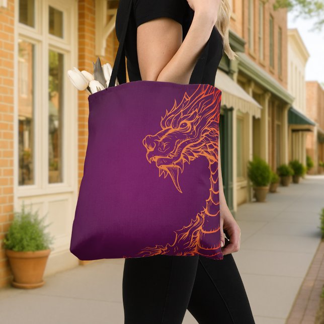 Purple Dragon Tote Bag (Creator Uploaded)