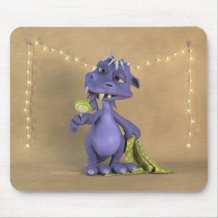 Purple Dragon with lollipop Mouse Pad