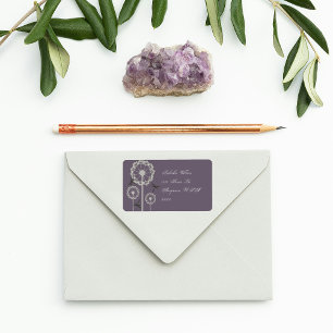 Purple Dragonflies Address Label