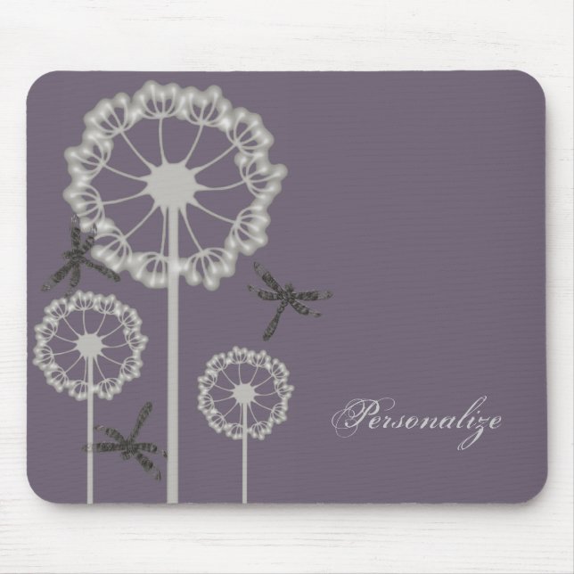 Purple Dragonflies Mousepad (Front)