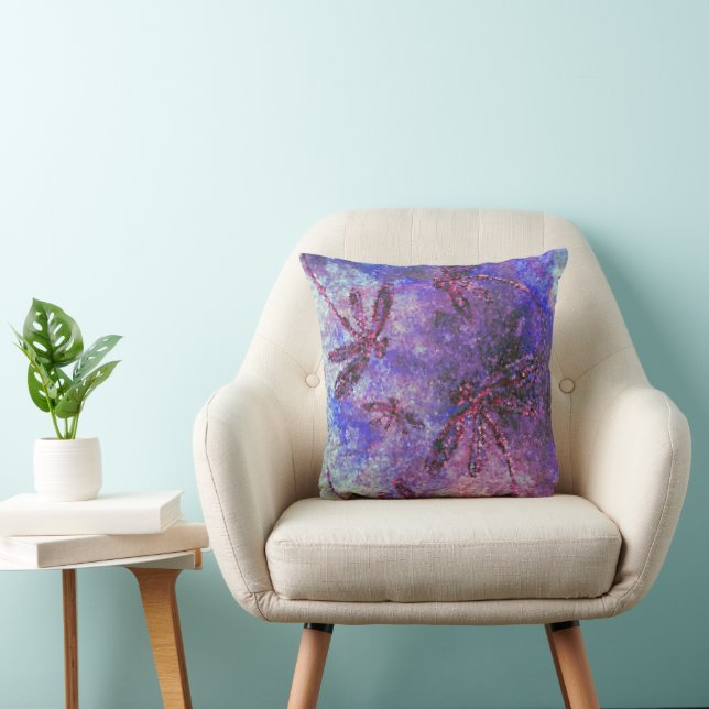 Purple Dragonfly Haze  Cushion (Chair)