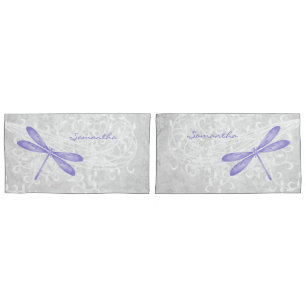 Purple Dragonfly Personalised Pillowcases