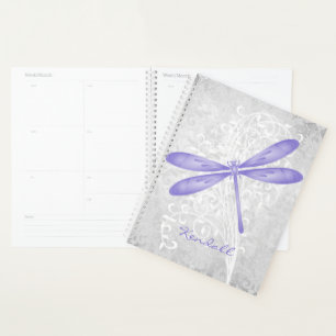 Purple Dragonfly Personalised Planner