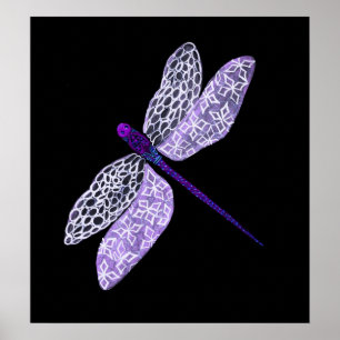 Purple Dragonfly Poster