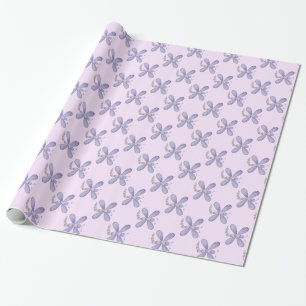 Purple Dragonfly Wrapping Paper