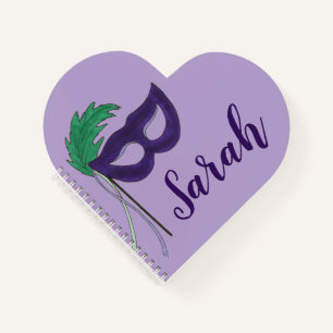 Purple Drama Mask Break a Leg Opening Night Gift Notebook